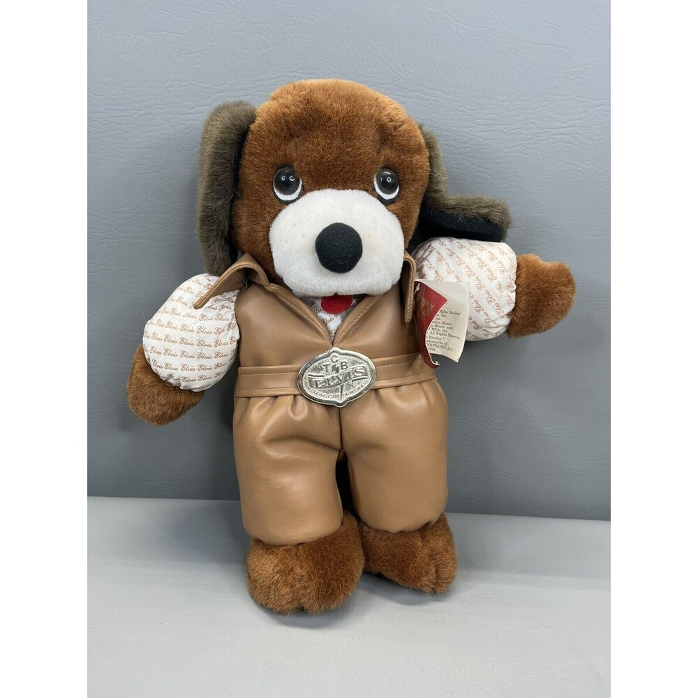 Elvis Presley Hound Dog Musical Plush Dog Brown Outfit Not Tested Vintage 90s